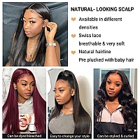 4X4 Lace Front Wigs Human Hair Pre Plucked 150 Density Straight Glueless Lace Frontal Wigs Human Hair For Black Women 4X4 Brazi