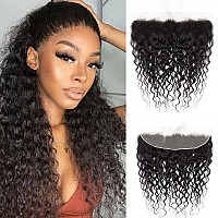 Lace Frontal Closure 13X4 Ear To Ear Hd Transparent Lace Frontal Water Wave Brazilian Virgin Human Hair Extensions Frontal Bleac