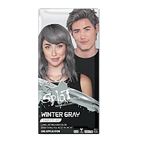 Splat Winter Gray Semi Permanent Hair Dye Kit With Bleach 1 Application Includes Gray Hair Dye Oxide Bleach Powder Vegan