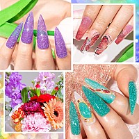 Mizhse Jelly Reflective Glitter Gel Nail Polish Kit Flash Disco Diamond Sheer Gel Polish Sparkle 12Pcs Translucent Soak Off Uv