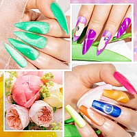 Mizhse Neon Cat Eye Gel Nail Polish Set 12Pcs Cateye Blue Green Purple Soak Off Gel Polish Magnetic Manicure Kit For Nail Art S