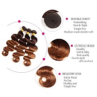 Body Wave Bundles With Frontal Human Hair 3 Bundles With Frontal 13X4 Ear To Ear Lace Frontal 2 Tone Ombre Brazilian Virgin Huma