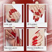 Mobray 60G Red Poly Nail Extension Gel Builder Nail Gel For Nail Art Design Salon Nail Diy At Home