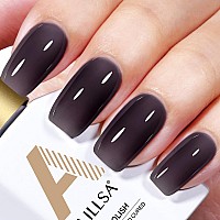 Aillsa Jelly Gel Nail Polish Sheer Black Gel Polish Translucent Nail Polish Gel Soak Off U V Gel Polish Neutral Gel Polish For