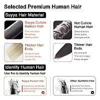 Suyya Tape In Hair Extensions Human Hair Ash Blonde Highlighted Bleach Blonde 16 Inch 40Gpack 20Pcs Straight Seamless Skin Weft