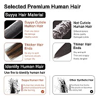 Suyya Tape In Hair Extensions Human Hair Balayage Natural Black To Chestnut Brown 14 Inch 40Gpack 20Pcs Straight Seamless Skin