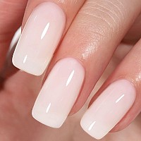 AILLSA Milky White Gel Nail Polish Nude Gel Polish Natural Color Translucent Jelly Nail Polish Soak Off U V Clear Coat Gel Neutral Nails for Winter Nail Art French Manicure at Home 0.51 Fl Oz /GB07