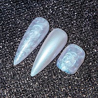 Mizhse Pearl Gel Nail Polish Glitter Drawing Mermaid Gel Polish Shell Thread Shimmer Iridescent Nail Gel Soak Off Gel Polish Fo