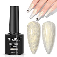 Mizhse Pearl Gel Nail Polish Glitter Gel Polish Shell Thread Effect Soak Off Uv Led Shimmer Nail Gel For Nail Salon Home Diy Ma