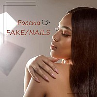 Foccna Coffin Nude Press On Nails Flower Fake Nails Long Acrylic Fake Nails Graffiti Stick On Nails With Sticker Beautiful Nails