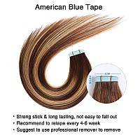 Suyya Tape In Hair Extensions Human Hair 50Gpack 20Pcs Straight Seamless Skin Weft Tape In Real Hair Extensions Ombre Balayage