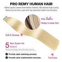 Suyya Tape In Hair Extensions Human Hair Bleach Blonde 40Gpack 20Pcs Straight Seamless Skin Weft Tape In Real Human Hair Extens