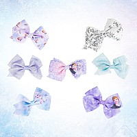 Frozen 2 Girls 7 Piece Princess Hair Bow Set