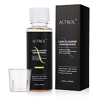 Actrol Eyelash Cleanser Concentrate 100Ml Aloe Professional Lash Shampoo Foaming Cleanser Paraben Sulfate Free Nonlrritating