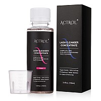 Actrol Eyelash Cleanser Concentrate 100Ml Rose Professional Lash Shampoo Foaming Cleanser Paraben Sulfate Free Nonlrritating