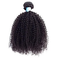 Bly 7A Mongolian Afro Kinky Curly Human Hair Single Bundle 16 Inch Unprocessed Hair Weave Weft Big Hair For African American Wom