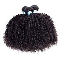 Bly 7A Mongolian Afro Kinky Curly Human Hair Single Bundle 16 Inch Unprocessed Hair Weave Weft Big Hair For African American Wom