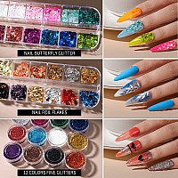 Fandamei Nail Art Brush Nail Design Tools Kit With Nail Art Brushes Nail Dotting Toolsfine Glitternail Butterfly Nail Heart