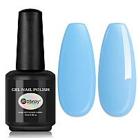 Mobray Gel Nail Polish Baby Blue Gel Polish 15Ml Pink Color Gel 05Oz Soak Off U V Led Gel Nail Varnish Professional Nail Art Ma