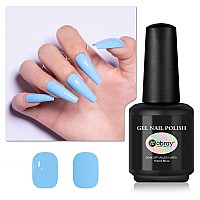 Mobray Gel Nail Polish Baby Blue Gel Polish 15Ml Pink Color Gel 05Oz Soak Off U V Led Gel Nail Varnish Professional Nail Art Ma