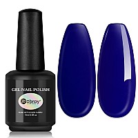 Mobray Gel Nail Polish Royal Blue Gel Polish 15Ml Dark Blue Color Gel 05Oz Soak Off U V Led Gel Nail Varnish Professional Nail