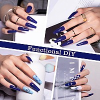 Mobray Gel Nail Polish Royal Blue Gel Polish 15Ml Dark Blue Color Gel 05Oz Soak Off U V Led Gel Nail Varnish Professional Nail