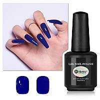 Mobray Gel Nail Polish Royal Blue Gel Polish 15Ml Dark Blue Color Gel 05Oz Soak Off U V Led Gel Nail Varnish Professional Nail