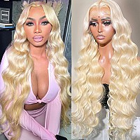 Annelbel 250 Density Hd 13X4 Blonde Body Wave Lace Front Wigs Human Hair 24 Inch Glueless Wigs Human Hair Pre Plucked With Baby