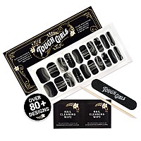 Tough Girls 20 Exquisite Gel Nail Polish Strips Wapplication Accessories No Uvled Lamp Required Midnight Agate