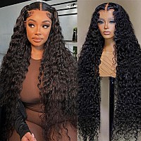 Siyun Show 28 Inch Deep Wave Lace Front Wigs Human Hair 13X6 Hd Lace Frontal Wigs Human Hair Deep Wave Curly Transparent Lace Wi