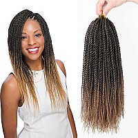 14 Inch 8Packs Senegalese Twist Hair Crochet Braids 30Standspack Synthetic Braiding Hair Extensions For Black Women 14 Inch T