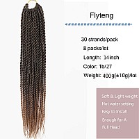 14 Inch 8Packs Senegalese Twist Hair Crochet Braids 30Standspack Synthetic Braiding Hair Extensions For Black Women 14 Inch T