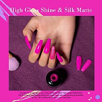 Mobray Gel Nail Polish Hot Pink Gel Polish 15Ml Pink Color Gel 05Oz Soak Off U V Led Gel Nail Varnish Professional Nail Art Man