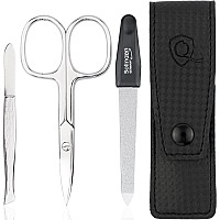 Marqus Manicure Set 3 Piece Set Including Scissors Nail File And Tweezers Perfect For Him Or Her At Home Or Travel Kit Car