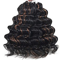 126 Strands Ocean Wave Crochet Hair Pre Looped 9 Inch 7 Packs Deep Wave Short Water Wave Wavy Crochet Hair Curly Braiding Hair C