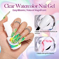 Born Pretty Nail Blooming Gel 15Ml Clear Clear Uv Led Blossom Gel Polish For Spreading Effect Marble Natural Stone Watercolor F