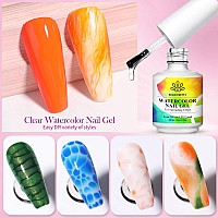 Born Pretty Nail Blooming Gel 15Ml Clear Clear Uv Led Blossom Gel Polish For Spreading Effect Marble Natural Stone Watercolor F