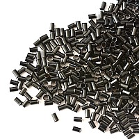 1000 Pcs Flare Euro Lock Copper Tubes Micro Rings Links Beads For Itip Human Hair Extensions 34X30X60Mm Black