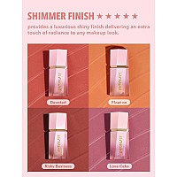 Sheglam Color Bloom Dayglow Liquid Blush Makeup For Cheeks Shimmer Finish Love Cake