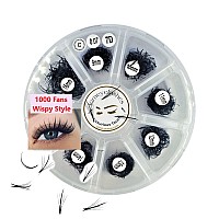 1000 Premade Volume Fans Mixed Lengths 916Mm Loose Fans C D Curl Handmade Eyelash Extensions Supplies Russian Volume Lash Pro