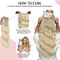 Human Hair Clip In Extensions 22 Inch 7Pcs 120G Maxita Ash Blonde To Golden Blonde And Platinum Blonde Hair Extensions Real Hu