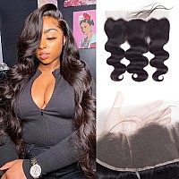 13X4 Hd Lace Frontal Closures Body Wave Human Hair With Baby Hair Ear To Ear Transparent Lace Frontal Closure Human Hair 130 De