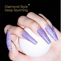 Burano Reflective Gel Nail Polish 73Ml Reflective Diamond Nail Glitter Gel Polish Sparkly Summer Color Gel Polish Holographic