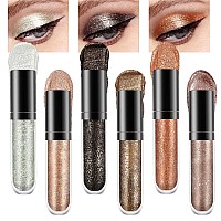 6 Colors Liquid Glitter Eyelinerglitter Eyeshadow Waterproof Long Lasting Makeup Kits A