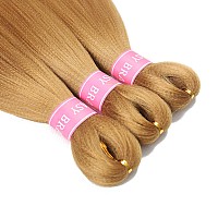 Aqinbel Blonde Braiding Hair Pre Stretched 8 Bundlespack Itch Free Synthetic Fiber Crochet Twist Braids Yaki Texture Braiding H