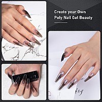 Mobray 60G Poly Extension Nail Gel Black Color Nail Builder Hard Gel For For Nail Art Design Salon Nail Diy At Home