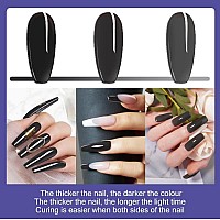 Mobray 60G Poly Extension Nail Gel Black Color Nail Builder Hard Gel For For Nail Art Design Salon Nail Diy At Home