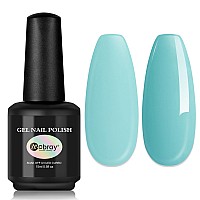 Mobray Gel Nail Polish Light Green Gel Polish 15Ml Mint Green Color Gel 05Oz Soak Off U V Led Gel Nail Varnish Professional Nai