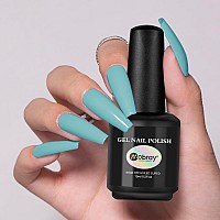 Mobray Gel Nail Polish Light Green Gel Polish 15Ml Mint Green Color Gel 05Oz Soak Off U V Led Gel Nail Varnish Professional Nai