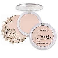 2 Pack Phoera Matte Face Powder Control Oil Brighten Skin Color Cover Blemish Makeup Face Setting Setting Powder 201Transluc